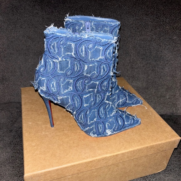 Christian Louboutin So Kate Booty denim 100mm stiletto heel - Picture 3 of 9